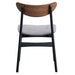 Rebi - Side Chair (Set of 2) - Gray Linen, Walnut & Black