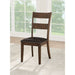 Nabirye - Side Chair (Set of 2) - Esspresso Synthetic Leather & Dark Oak