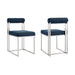 Anastasia - Dining Room Chair Set With Brushed Silver Frame