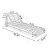 Chaise Lounge Set With Cream 3 Fold Cushion, 3 Position Adjustable Backrest
