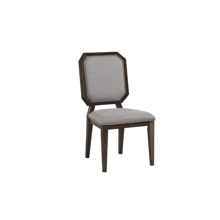 Selma - Side Chair Set of 2) - Gray Fabric & Tobacco