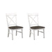 Dining Chairs (Set of 2) - Brown / White