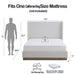 Hosford - Minimalist Upholstered Wingback Bed With Wood Base Platform