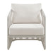 Breeze - Cream Metal Outdoor Club Chair With Cushions - Pearl