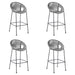 Acapulco - Indoor Outdoor Steel Bar Stool With Rope Set