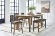 Urbinforte - Counter Height Extension Dining Table Set