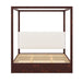 Canopy Platform Bed With Upholstered Headboard