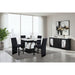 Sammi - Bar Table With And Pedestal Base - Black / White Print