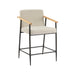 Mid Century Modern Counter Stool Set With Iron Frame