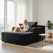 Convertible Chaise Lounge Chair With Wide Armrest & Throw Pillows