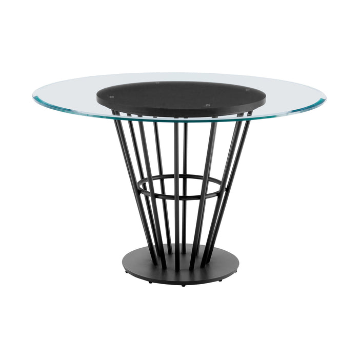 Veronica Shannon Round Glass Dining Table Set - Thumbnail 2