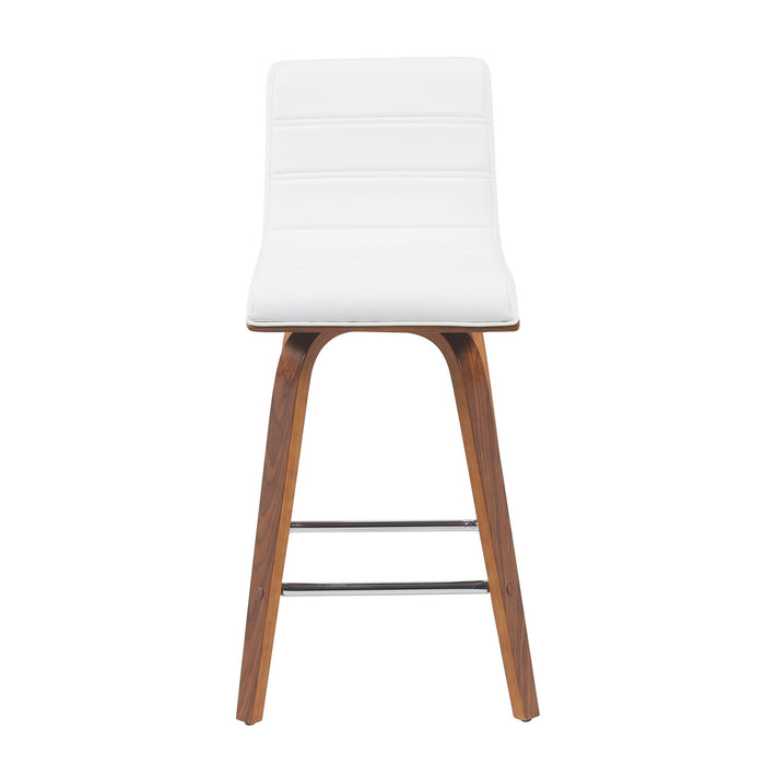 Vienna - Modern Counter Height Swivel Bar Stool - Walnut Finished Wood Frame