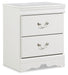 Anarasia - Two Drawer Night Stand - White