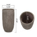 Magnesium Oxide Planter For Outdoor Use - Natural Wood
