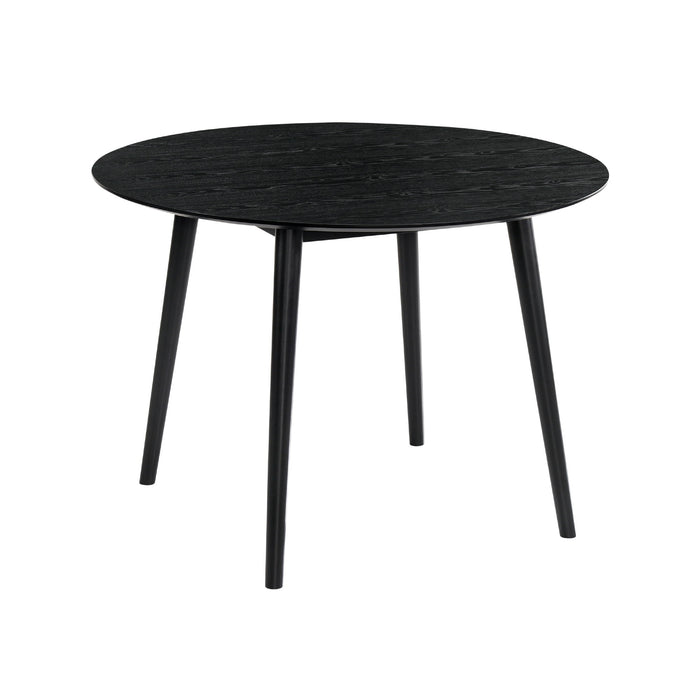 Arcadia And Azalea - Round 5 Piece Dining Set - Gray / Black
