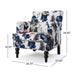 Club Chair With Tapered Birch Wood Legs - Multicolor