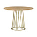 Santorini - Mid-Century Round Wood 48" Pedestal Base Dining Table Seats Up To 4 - Light Cashew / Natural