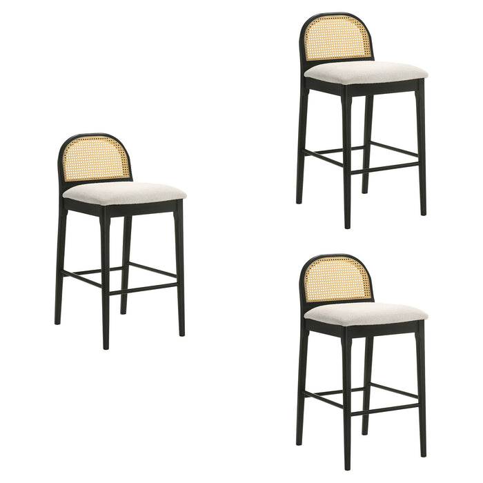 Lucio - Modern Farmhouse Wood Bar Height Kitchen Bar Stool