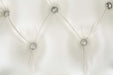 Adara - Bench - Pearl White Synthetic Leather & Antique White