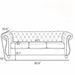 Chesterfield 3 Seater Sofa With Rolled Arms