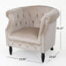 Celestialis - Upholstered Velvet Club Chair With Tub Design And Rolled Recessed Armrests - Champagne