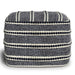 Corrie - Square Outdoor / Indoor Pouf - Navy / White