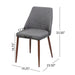 Modern Dining Chair With Iron Legs And Wood Finish