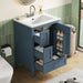 Modern Bathroom Vanity With Sink, Soft Close Drawers & Door, Storage Rack
