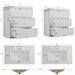 Double Sinks Bathroom Vanity Set With 2 Ceramic Basins