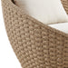 Kobalt - Metal Outdoor Swivel Lounge Chair With Cushions - Boucle White / Natural