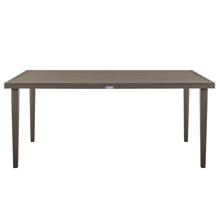 Silvana - Outdoor Aluminum Rectangle Dining Table - Gray