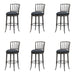 Vince - Commercial Grade Steel Frame Faux Leather Upholstered Swivel Bar Height Barstool