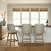 Amelia - Swivel Rubberwood Barstool With Faux Leather Seat