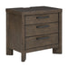 3 Drawer Nightstand With USB - Dark Oak