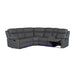 Blanche - Sectional Sofa With LED Lighting And Integrated Speaker - Gray
