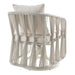 Breeze - Cream Metal Outdoor Swivel Dining Chair With Cushions - Pearl