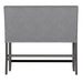 Upholstered Bench With Back - Gray