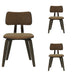 Jaguar - Curved Back Wood Dining Chair With Faux Leather Seat