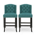 Vienna - Fabric Tufted Counter Stool With Nailhead Accents (Set of 2)
