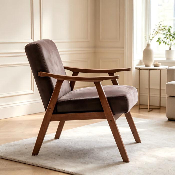 Accent Chair, Classic Mid Century Modern For Extra Seating