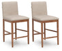 Isanti - Upholstered Barstool (Set of 2) - Light Brown