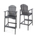 Outdoor Acacia Wood Adirondack Barstools (Set of 2)