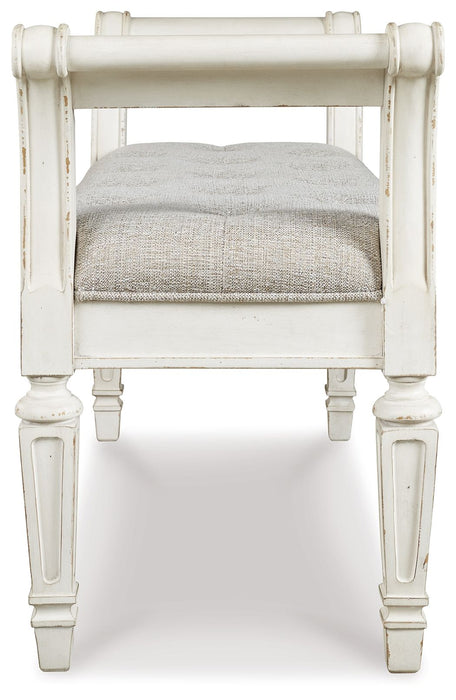 Realyn - Accent Bench - Antique White