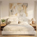 Upholstered Platform Bed With Tufted Headboard
