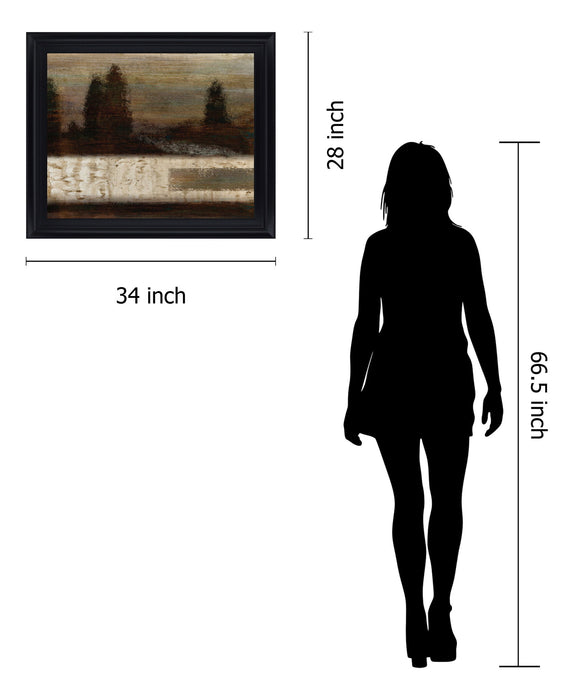 Shadowed Pinescape - 28" x 34" Framed Wall Art