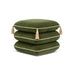 Monarch - Tassled Ottoman - Olive Green
