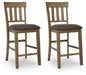 Urbinforte - Upholstered Barstool (Set of 2) - Light Brown