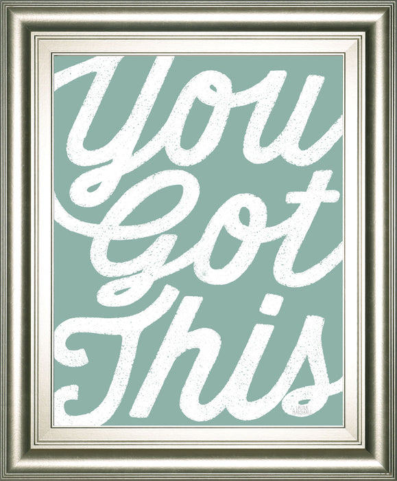 Positivity VII By Laura Marshall - Framed Print Wall Art - Green