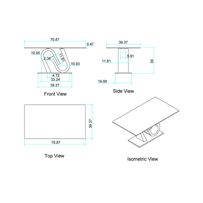 Tony - Dining Table - Brown / Beige