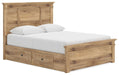 Makidern - Panel Storage Bed With Under Bed Storage Unit